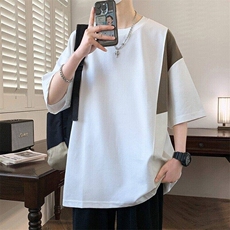 85165-特P55夏季百搭情侣宽松T恤打底衫男女短袖潮重磅潮牌，男装T恤，电商D310B