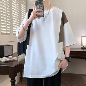 85165-特P55 夏季百搭情侣宽松T恤打底衫男女短袖潮重磅潮牌图片