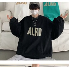 秋冬美式字母ins圆领卫衣男新款潮牌宽松打底衫印花套头上衣，男装T恤，星座1210-1