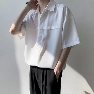 夏季短袖衬衫潮流帅气休闲衬衫C190P30图片