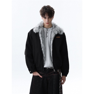 网图复古毛领座山雕立领夹克棉服工装棉衣外套 A025-HY1219-P85图片