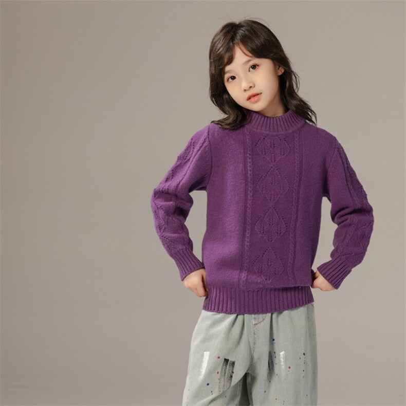 秋冬半高领羊毛衫儿童男女童装套头毛衣打底衫小孩,童装儿童羊毛衫,暖钟情羊绒
