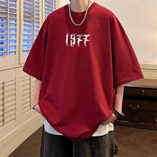 抖音得物二开现货220克夏装重磅美式高街宽松短袖t恤MT101，男装T恤，电商A486-1