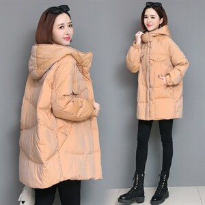 2021韩版时尚修身显瘦连帽羽绒服女