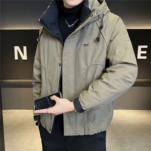 9811-P215-M-3XL标50绒店主风冬季连帽冲锋衣休闲保暖羽绒服男图片