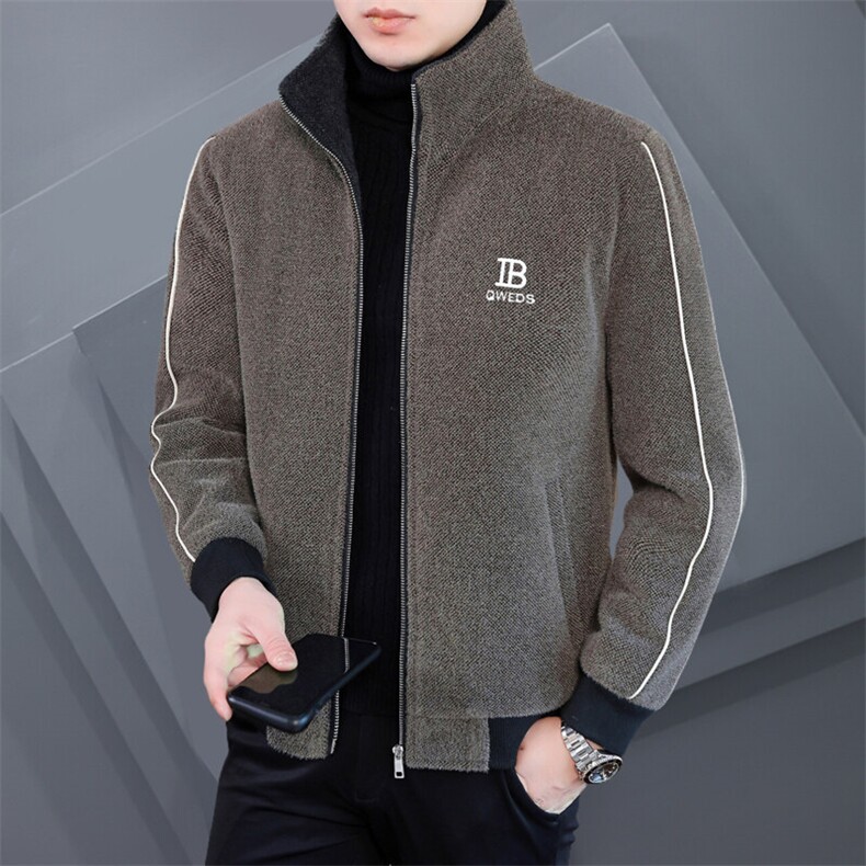 秋冬新款高品质毛呢大衣短款立领刺绣修身休闲夹克男A02P140控228,男装夹克,电商B226-2（原B217-2）