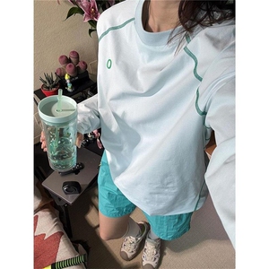 美式高街解构工艺速干长袖T恤男女款防晒罩衫户外运动潮牌骑行服图片