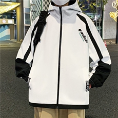 港风夹克男士宽松时尚休闲连帽夹克外套上衣XZ310B-JK102-P50，男装夹克，星座310B