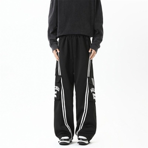 美式hiphop工装裤春秋季2025新款男女款情侣服阔腿裤子K6060-P47图片