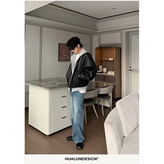 MA620-P98网图秋冬连帽PU皮假两件外套高级感皮夹克上衣，男装夹克，星座1611A
