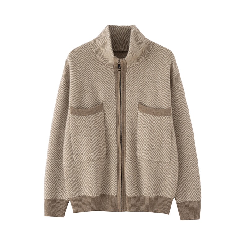 35%羊绒衫秋冬季新款舒适时尚百搭女式羊绒开衫，女装羊绒衫，窄众羊绒