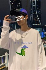 ！21春季新款学生圆领卫衣男百搭印花长袖春装上衣WY122特P25，男装卫衣，电商B220
