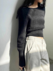 2025年秋季柔软轻盈女士长袖套头，女装羊绒衫，七柒羊绒