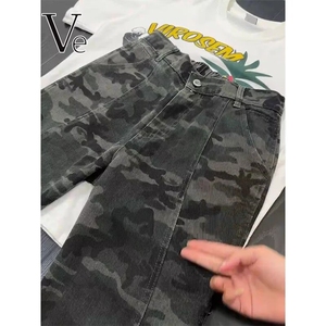 DKT88-批45直播美式高街宽松直筒阔腿长裤子潮图片