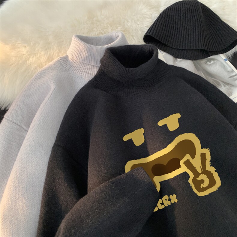高质量！秋冬季高领毛衣加绒加厚翻领针织衫男毛衣FL548-特P38,男装针织衫/毛衣,电商B371