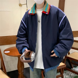 刺绣棒球服外套男秋冬美式复古学院风夹克棉服男图片
