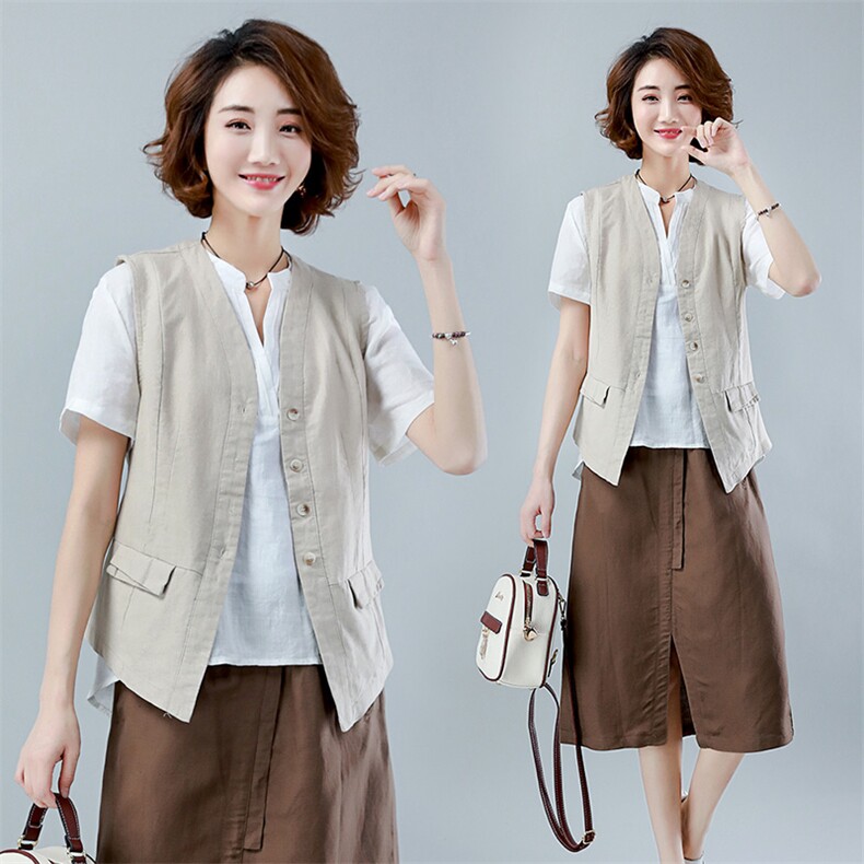 气质优雅舒适时尚短外套纯色V领排扣2021年夏季，女装短外套，小林双子