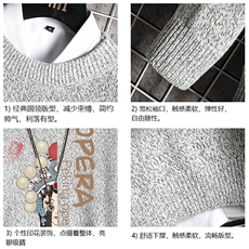 M19161-P45加绒款-P65加厚加绒毛衣男大码毛线衣男针织衫网格，男装针织衫/毛衣，电商A040A