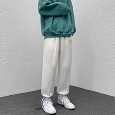 K13237-P35加绒-P45可束脚加厚加绒运动裤男大码宽松直筒卫裤男，男装休闲裤，电商A040