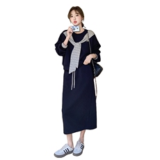 现货：春装新款时尚百搭撞色休闲套装裙两件套2C135-6876P165K248，女装套装/套裙，2C135