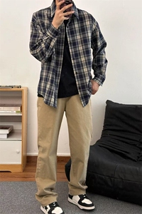 春季格子长袖衬衫深度库存跑量款DS-C323-1-2511-TP26图片