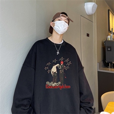 特P25控48秋冬新款男士圆领卫衣宽松休闲日常百搭上衣WQ2440，男装卫衣，电商B370
