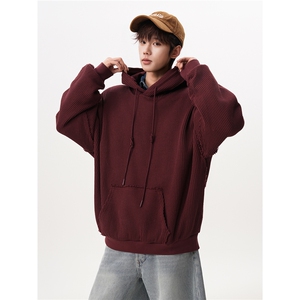 6XL-M 美式基础百搭设计感小众宽松连帽卫衣男 WY52-P60图片