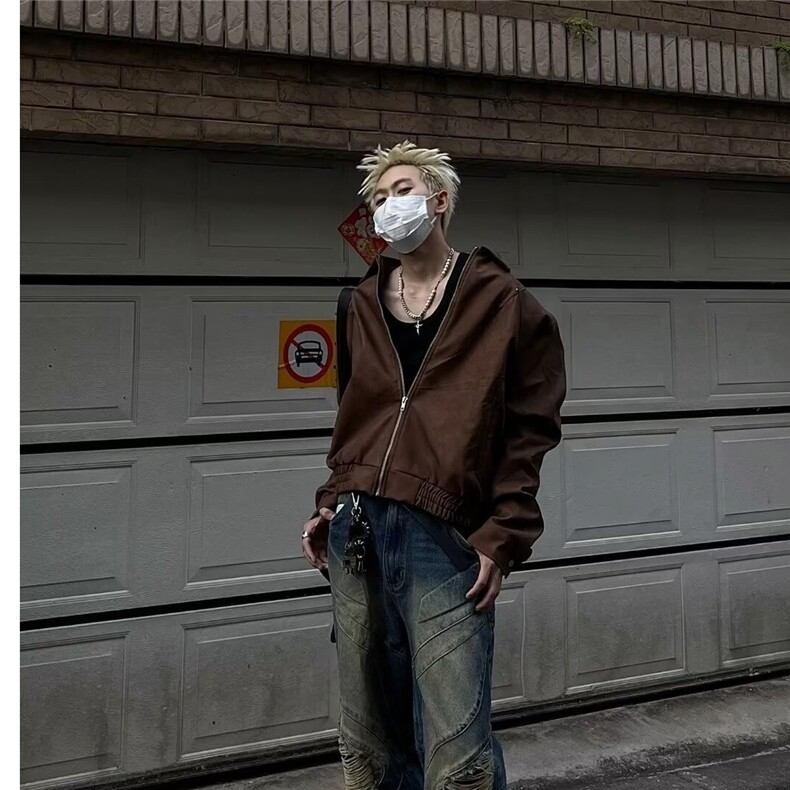 美式复古扎染夹克外套男春秋款潮牌痞帅休闲上衣JK2377,男装夹克,星座208-5