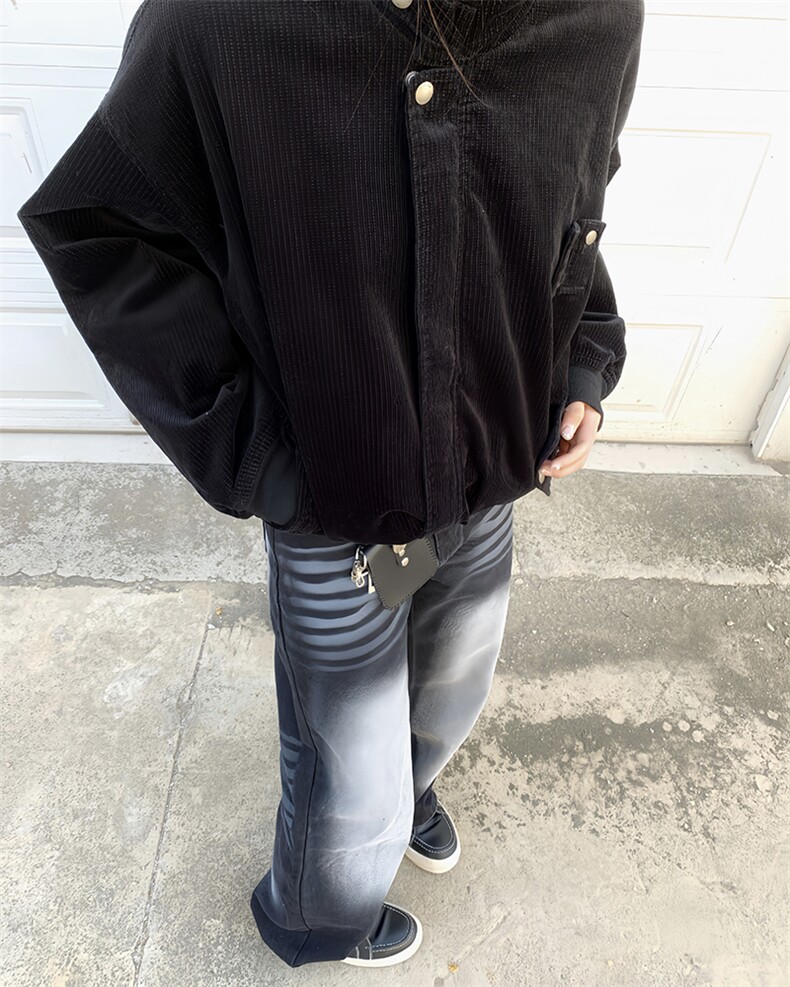 2024春款宽松复古直筒牛仔裤715-6-BK806P60,男装牛仔裤,星座715-6