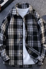 时尚潮流复古格子大码翻领长袖衬衫内搭外套C2167-P32【特价】，男装衬衫，电商A007