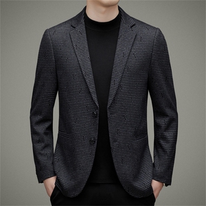 DJ6858钱塘2020-3秋冬季新款商务休闲简约合身中年男士西服P157图片