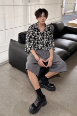 潮男碎花百搭衬衫A071-T21-P38，男装衬衫，电商A071
