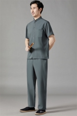 新款男士风套装民族风太极服爸爸装，男装民族服装，钱塘6003B