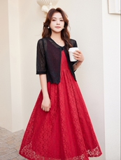 小披肩夏季短款洋气上衣女配吊带长裙开衫外搭高级感高端旗袍外套，女装蕾丝衫/雪纺衫，婵米儿