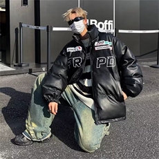 新款棉衣男冬季棉袄外套PU皮棉服K2602P80，男装棉衣，星座1116-2
