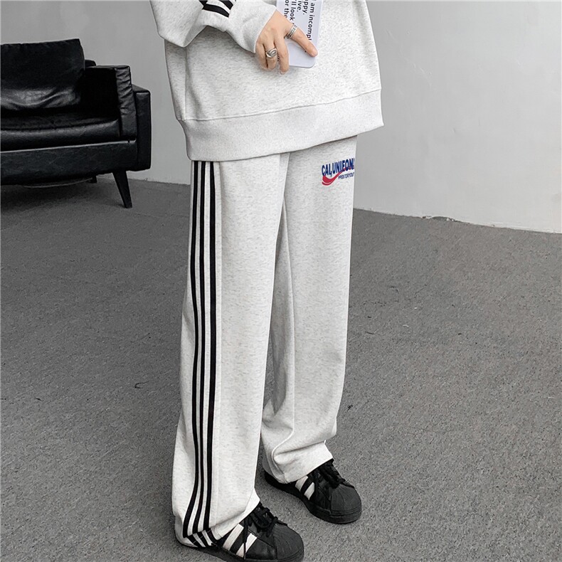 高品质华棉休闲长裤三条杆条纹织带运动卫裤棉58%棉,男装休闲裤,电商A426-1(原A430-1)
