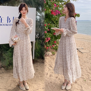 （主推款 数据好）秋款碎花连衣裙-（p135-k185）图片