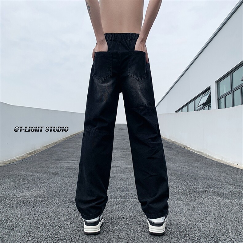 B221美式ins高街小众多口袋休闲拉链工装裤LK23043-P65控88,男装休闲裤,电商B221