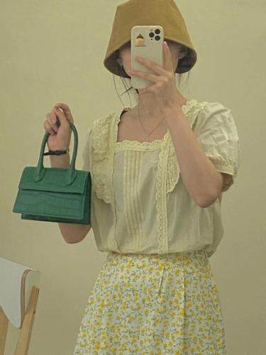 夏季新款韩系百搭花边上衣，女装，Here Bella(5F)