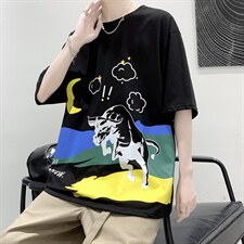 夏季短袖T恤衫男港风潮流t恤A210-A8316-P30，男装T恤，星座210-3