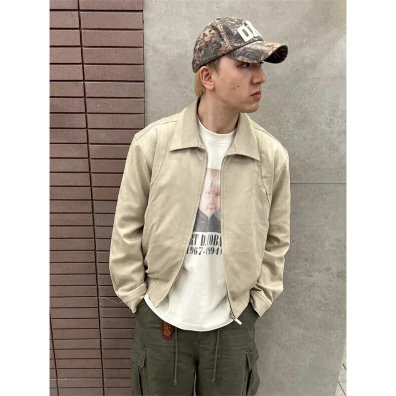 网图短款麂皮绒夹克春季时尚外套1209-1-JK21-P90主推可谈,男装夹克,星座1209-1