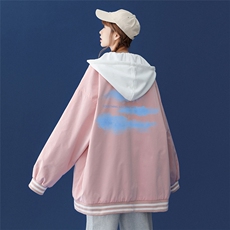 ！春季新品百搭设计感小众晕染涂鸦宽松夹克外套G24P65控88，男装夹克，A247A