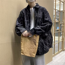 秋季时尚印花男士长袖衬衫日系个性设计外套GC02P32，男装衬衫，星座1116-2