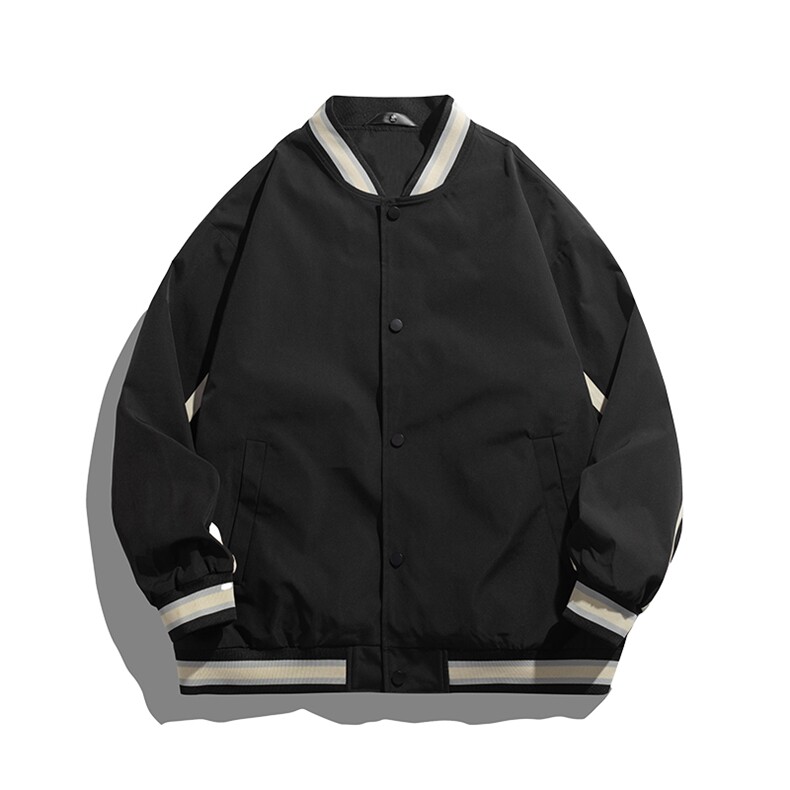 中性风小牛津上衣夹克宽松落肩拼色棒球服外套XZ214-8JK701-P65,男装夹克,星座1204-3