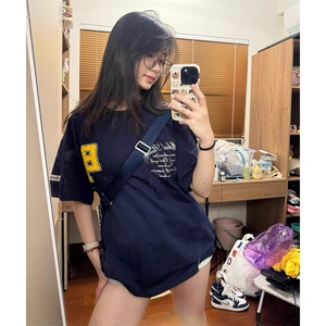 万针全刺绣工艺抖音得物高品质260克重磅纯棉双纱美式高街短袖T恤图片