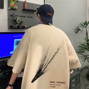 可设48小时发货 支持抖音得物来样二开230克重磅美式短袖t恤MT344图片