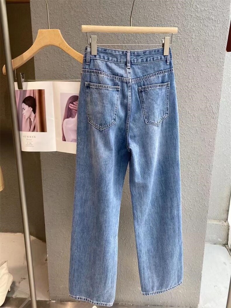 【DAVIDA】韩版直筒阔腿牛仔裤！，女装牛仔裤，DAVIDA