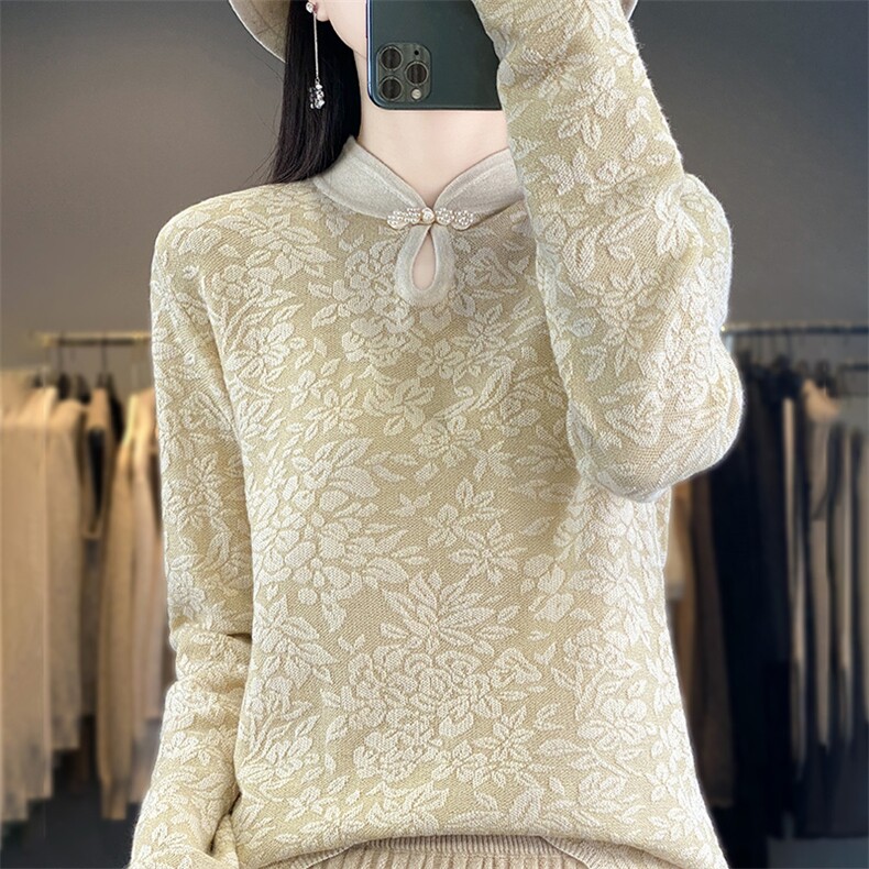 2025年秋季时尚百搭通勤简约休闲套衫，女装针织衫/毛衣，森墨