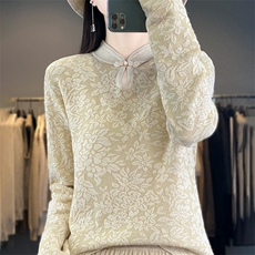 2025年秋季时尚百搭通勤简约休闲套衫,女装针织衫/毛衣,森墨, 2025年秋季时尚百搭通勤简约休闲套衫,女装针织衫/毛衣,森墨,