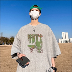 可设48小时发货支持抖音得物来样二开230克重磅美式短袖t恤MT359，男装T恤，电商A486